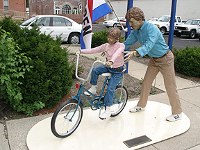 Painted Bronze Sculpture in Troy, OH