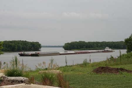 Barge on the Mississippi River