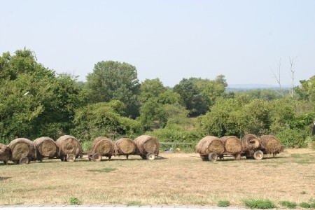 old hay wagons