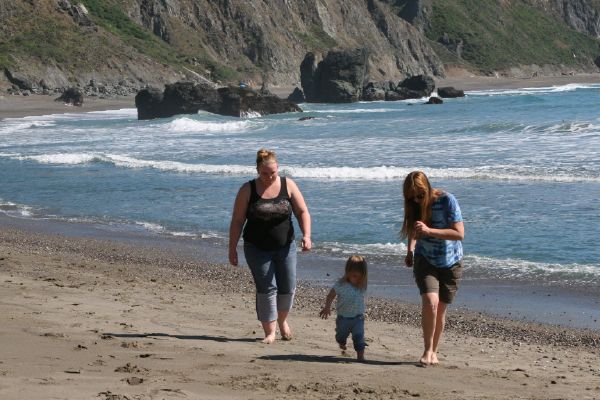 Amanda, Korina and Laura and Goat Rock