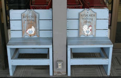 Spouses Waiting Area at Craft Store