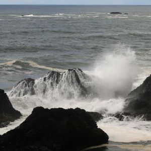 Waves Crashing on Seal Rocks, near Waldport, OR