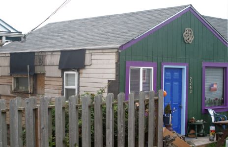 Odd Colored House Under Repair