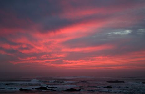 Sunset over the Pacific, near Newport, OR