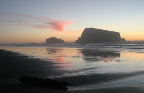 Oregon Coast Rocks at Sunset