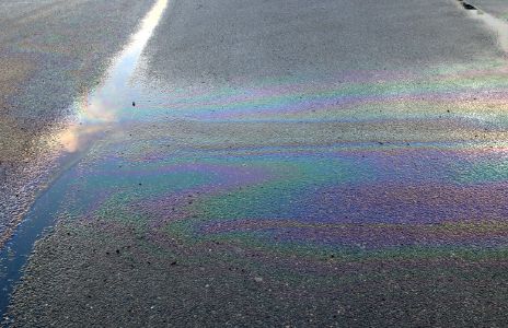 Oily Pavement After Rain