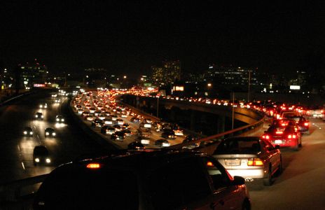 Rush hour traffic in Los Angeles, CA
