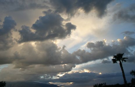 Sun Beaming through Clouds