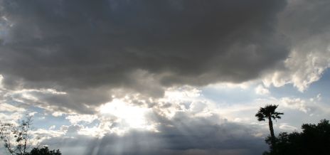 Sun Beaming through Clouds