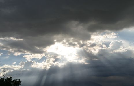 Sun Beaming through Clouds