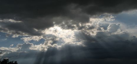 Sun Beaming through Clouds