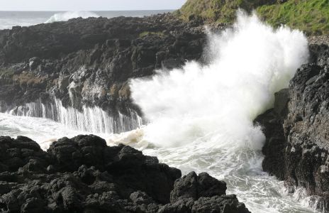 Waves Crashing at Devils Churn near Cape Perpetua