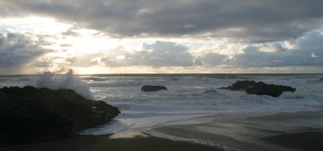 Waves Crashing on Rocks, OR 
