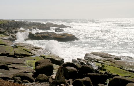 Waves Crashing on Rocks, near Waldport, OR