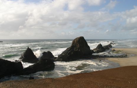 Waves Crashing on Seal Rocks, near Waldport, OR