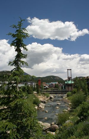 Blue River running through Breckenridge, Colorado