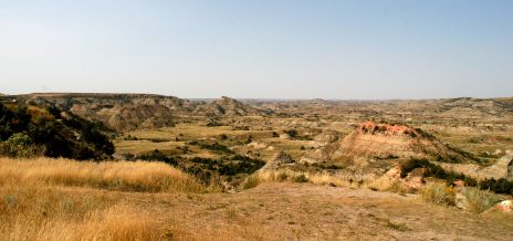 Badlands in Roosevelt National Park, North Dakota 