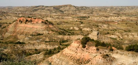 Badlands in Roosevelt National Park, North Dakota 