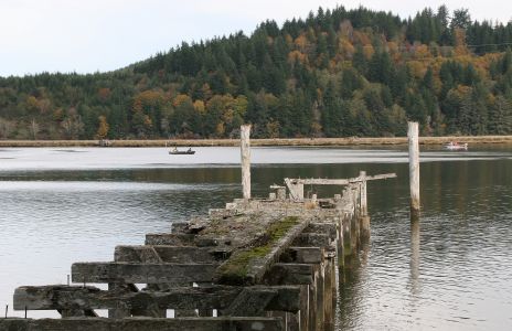 Old Dock on Alsea River, Waldport, OR