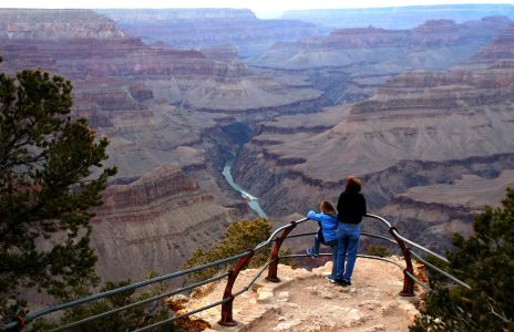 Overlooking Colorado River in Grand Canyon National Park, AZ