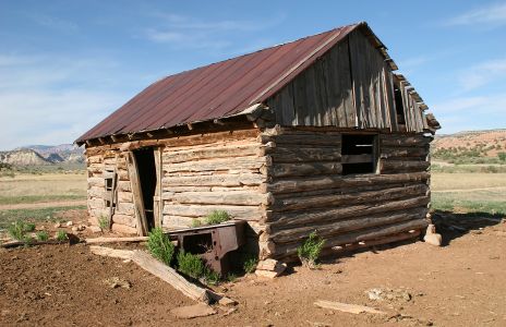 Old Log Cabin in Cottonwood Canyon, Utah