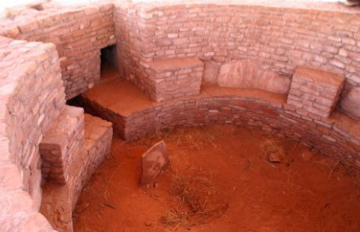Ancient Below Ground Round House made of Bricks