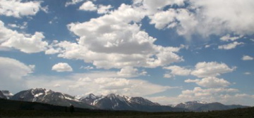 Beautiful Clouds over Sierra Nevada Mountains
