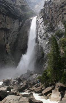 Bridalveil Falls in Yosemite National Park, CA