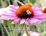 Flower and Bee with Quote