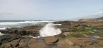 Waves Crashing on Rocks