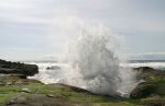Waves Crashing on Rocks