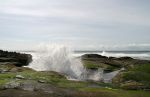 Waves Crashing on Rocks