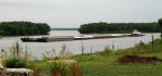 Barge on Mississippi River