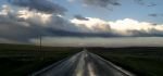 Lonely Wet Road at Dusk