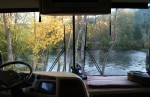 Rogue River from inside our coach