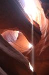 Sand Falling Through Light Beam in Antelope Canyon, AZ