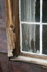 Old Window Frame and Curtain in Bodie, CA