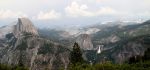 Halfdome and Vernal Falls from Glacier Point in Yosemite